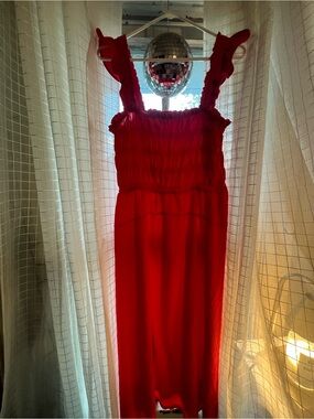 Old Navy Red Smocked Sundress
